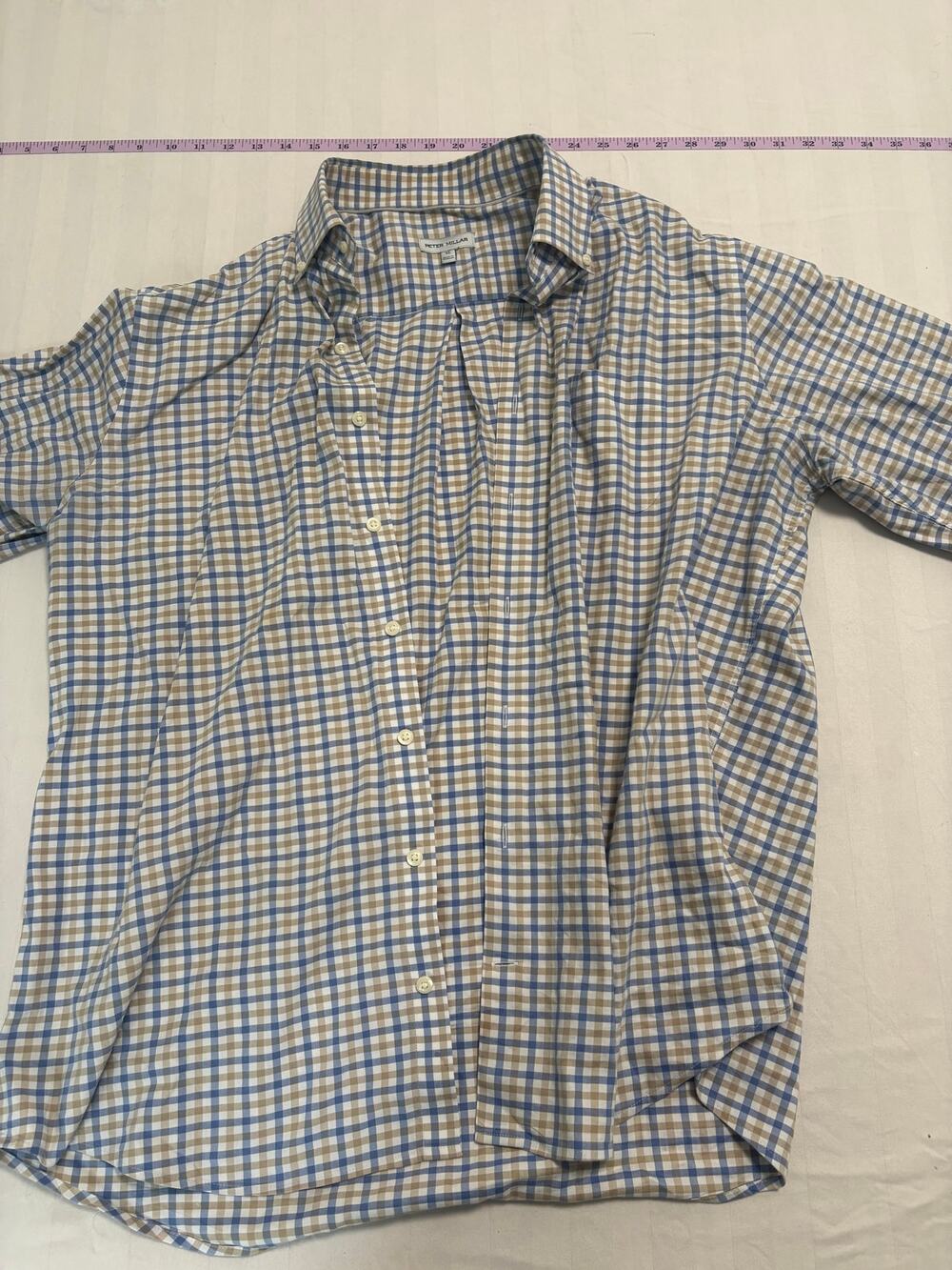 Peter Millar Men's XL Plaid Button-Up Shirt